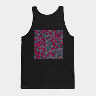 Dark Pink Grey Camouflage Tank Top